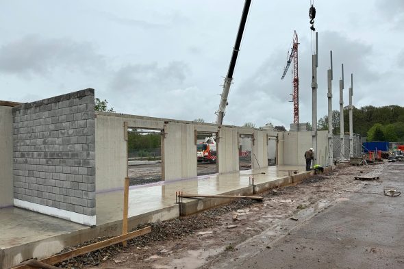 Arbeiten am Sportkomplex Eupen-Schönefeld