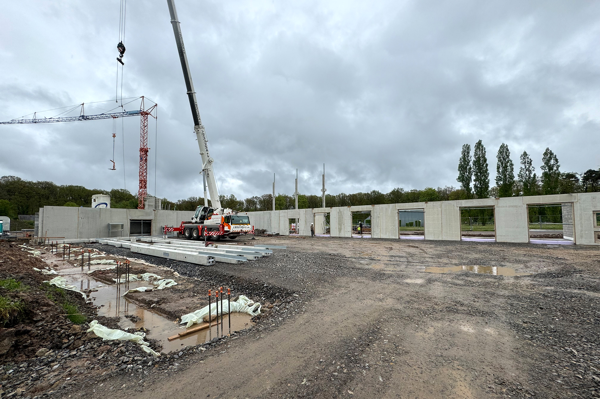 Arbeiten am Sportkomplex Eupen-Schönefeld