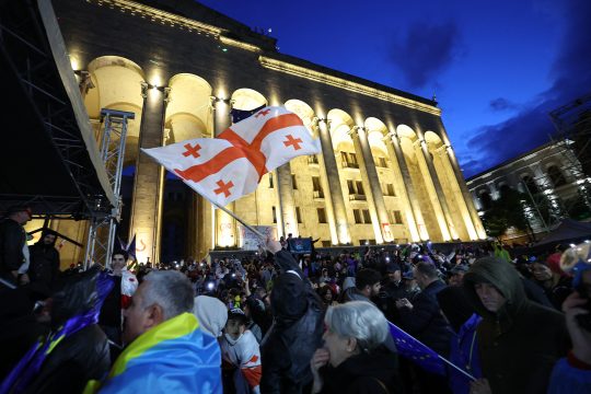 Proteste in Tiflis am Dienstagabend