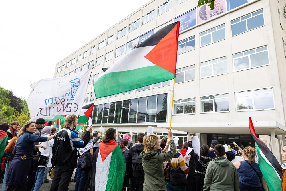 Pro-palästinensische Proteste an der Uni Gent am 23. Mai