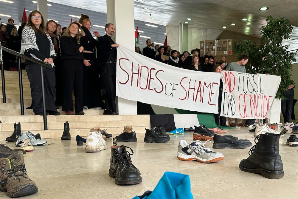 Propalästinensischer Protest an der Uni Gent