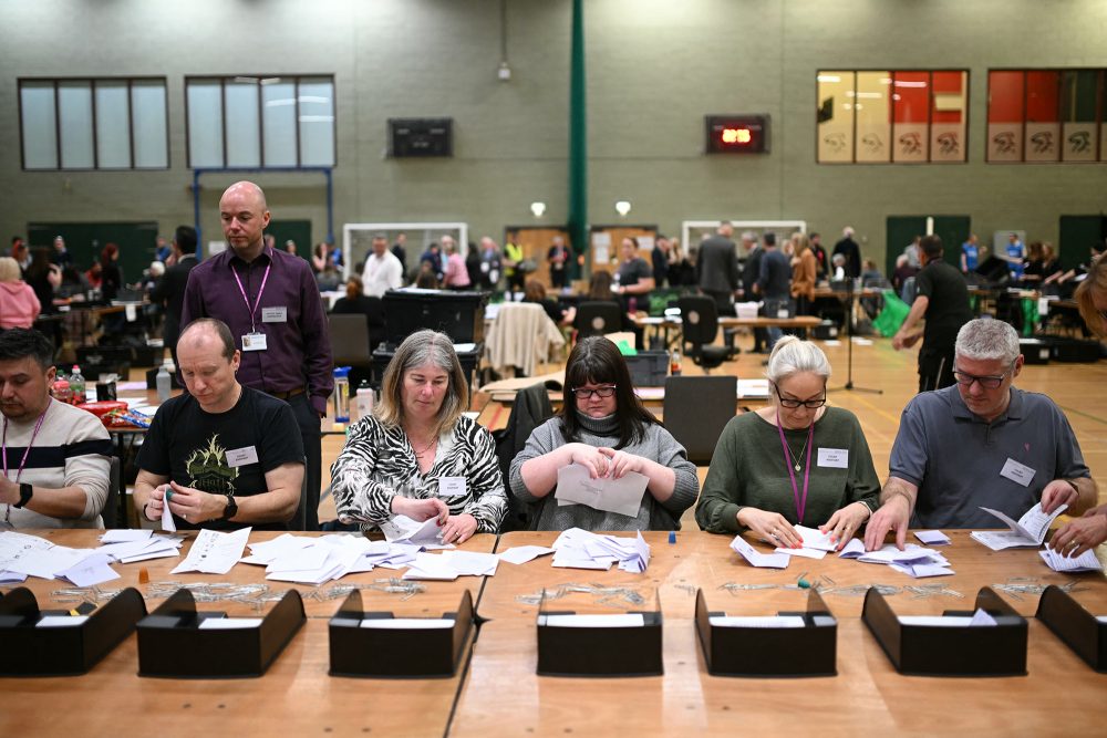 Wahlbüro in Blackpool am Donnerstag