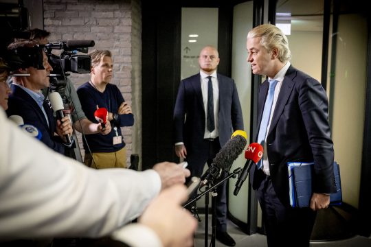 Geert Wilders am Montag in Den Haag