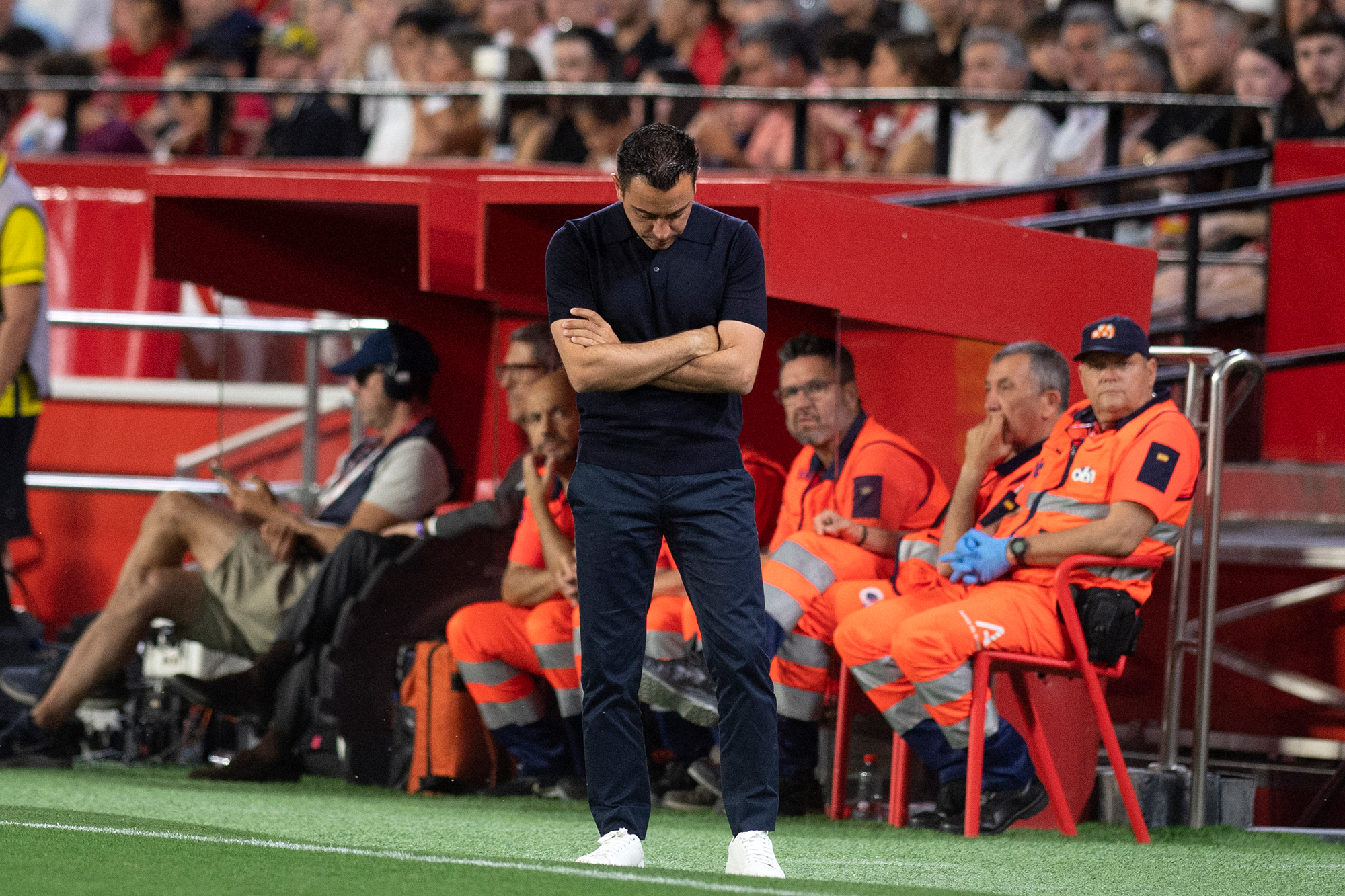 Xavi Hernandez beim Spiel des FC Barcelona in Sevilla am 26. Mai