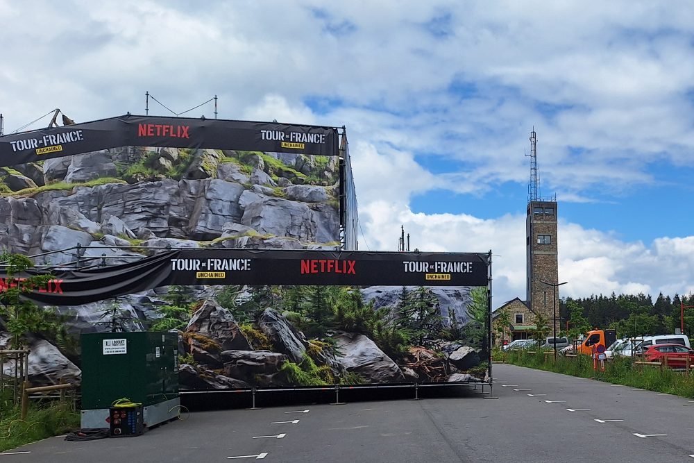 Netflix wirbt auf Botrange für Serie über die Tour de France