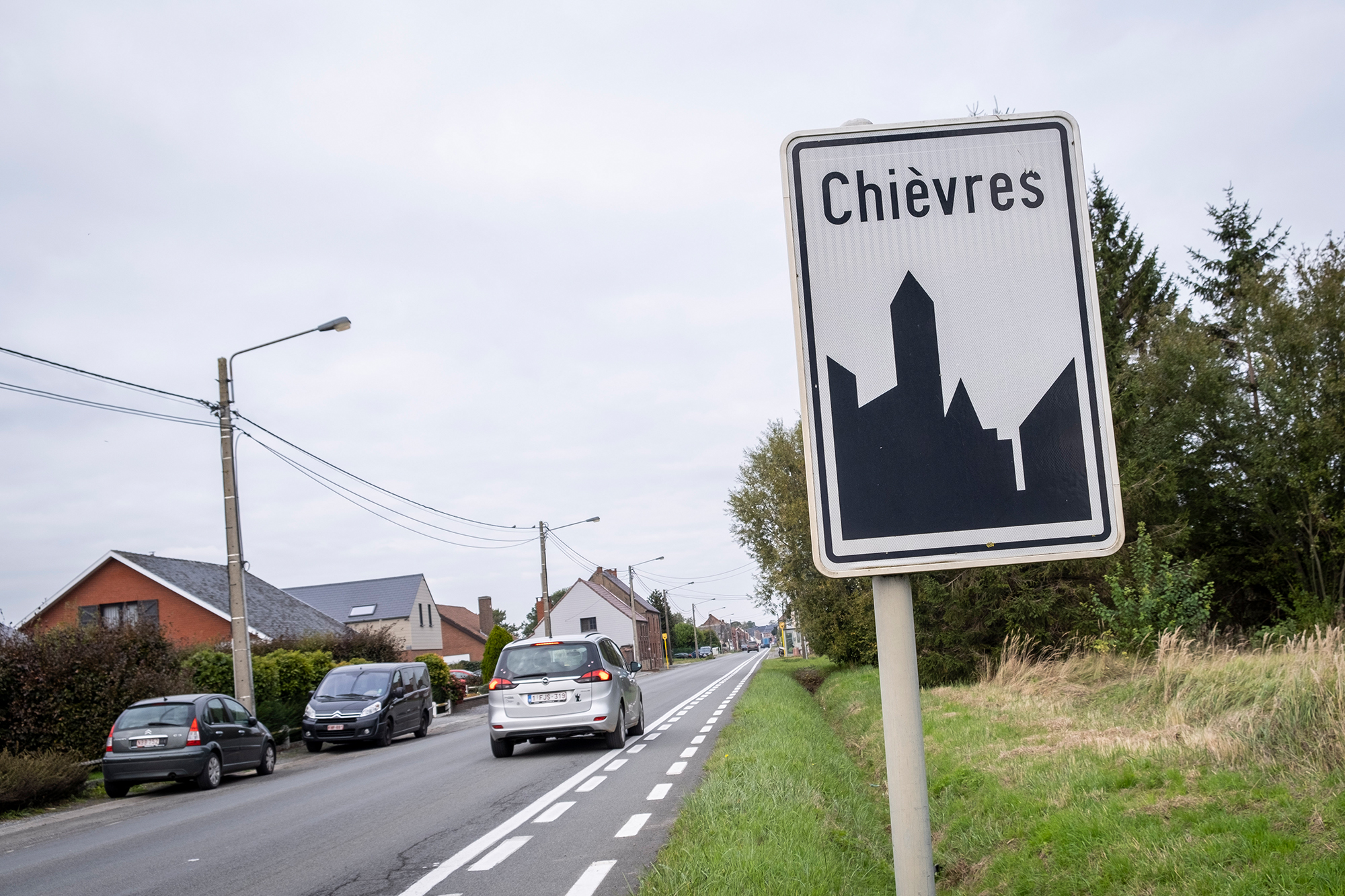 Ortsschild der Gemeinde Chièvres