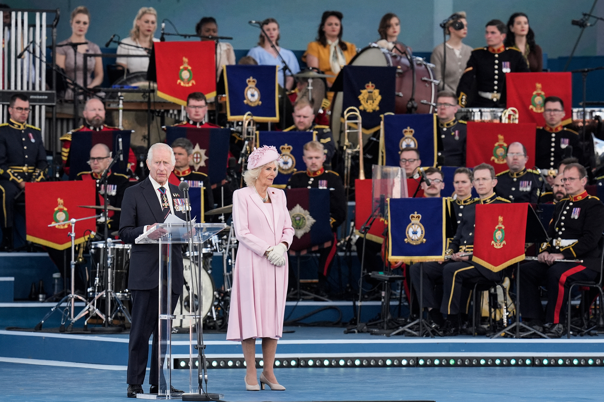 König Charles bei der Gedenkfeier zum D-Day in Portsmouth