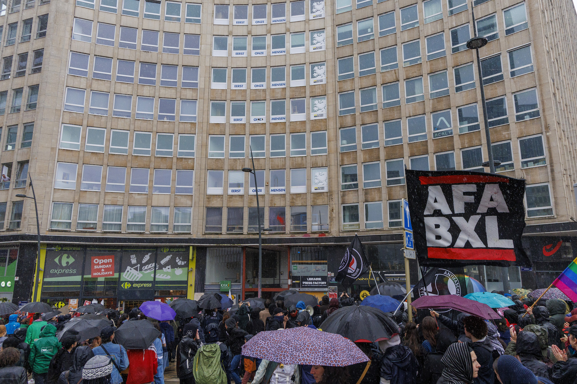 Demonstration gegen Rechtsextremismus in Brüssel