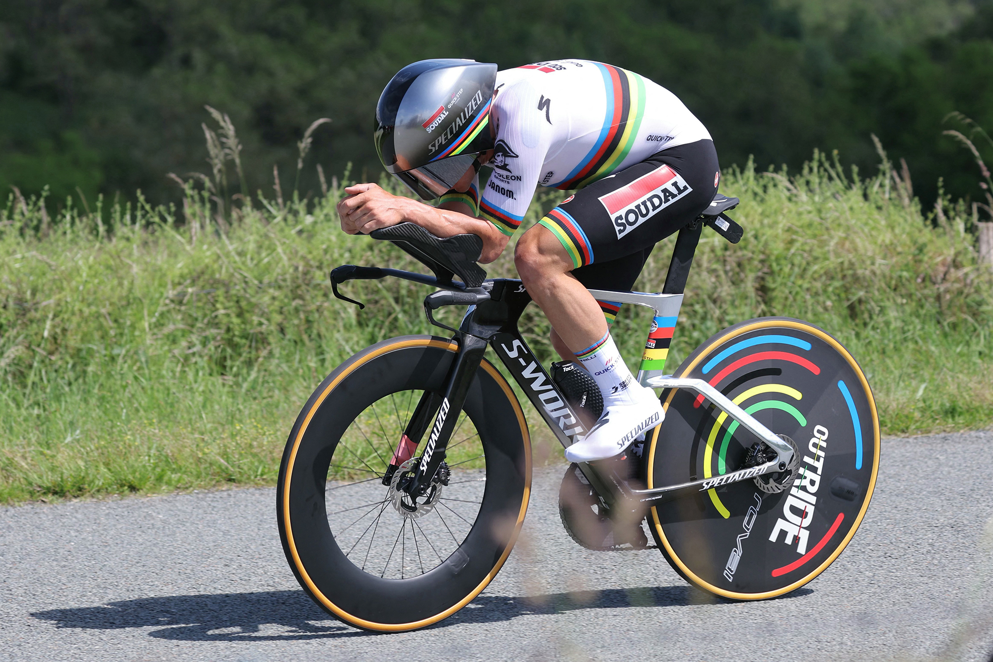 Remco Evenepoel vom Team Soudal bei der vierten Etappe des 76. Critérium du Dauphiné