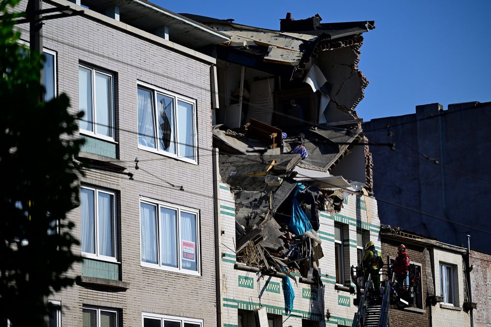 Explosion eines Appartementgebäudes in Hoboken