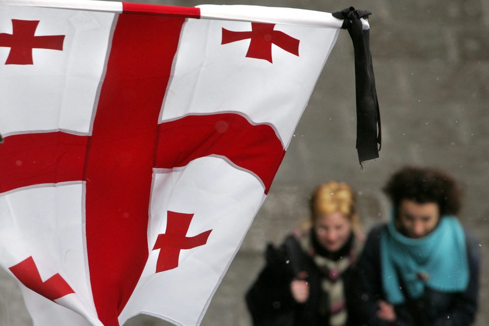 Georgien-Flagge in Tiflis