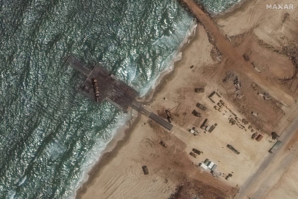 Pier vor der Küste des Gazastreifens