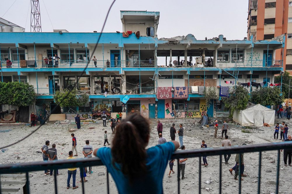 Angegriffenes Schulgebäude im Gazastreifen