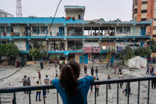 Angegriffenes Schulgebäude im Gazastreifen