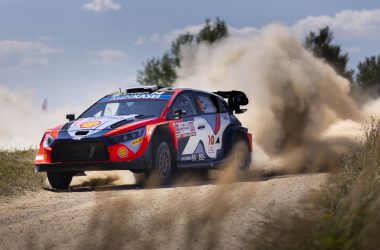 Ott Tänak/Martin Järveoja beim Shakedown der Rallye Polen