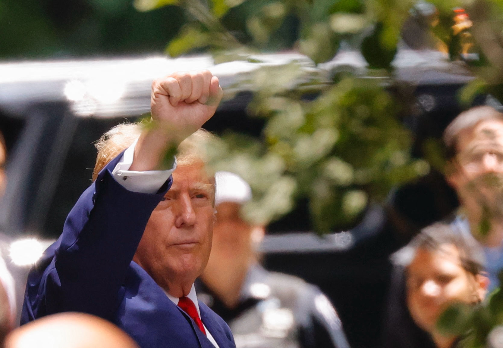 Donald Trump vor dem Trump-Tower in New York am Freitag