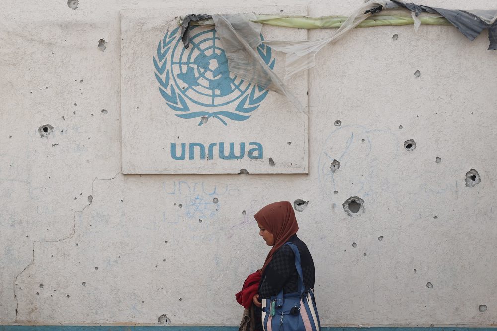 UNRWA-Logo in Rafah