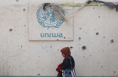 UNRWA-Logo in Rafah