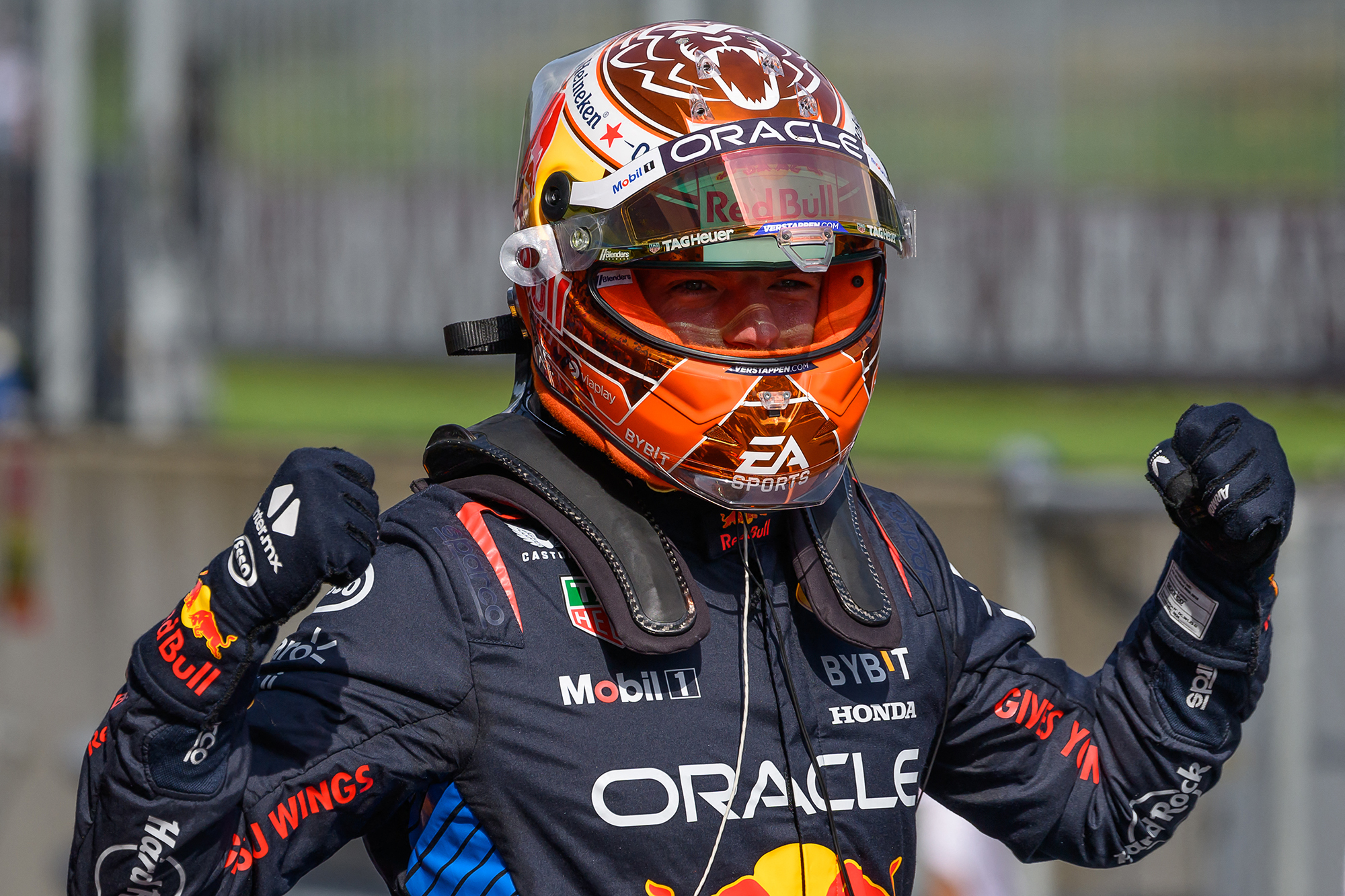 Max Verstappen freut sich über seinen Erfolg beim Qualifying in Spielberg