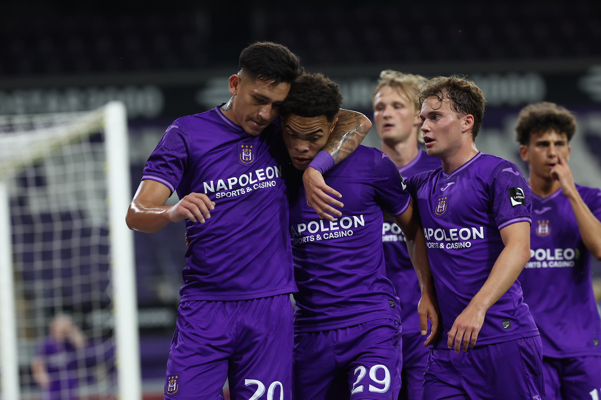 Anderlecht-Spieler nach dem Sieg gegen Sint-Truiden