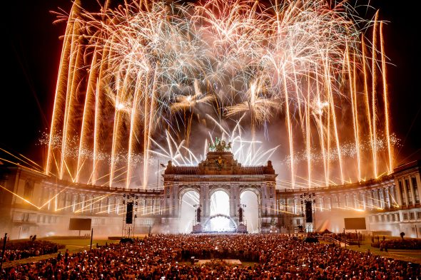 Abgeschlossen wurde die "Belgian Party" mit Lasershow und Feuerwerk