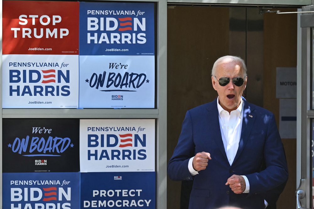 US-Präsident Joe Biden bei einer Wahlkampfveranstaltung in Pennsylvania