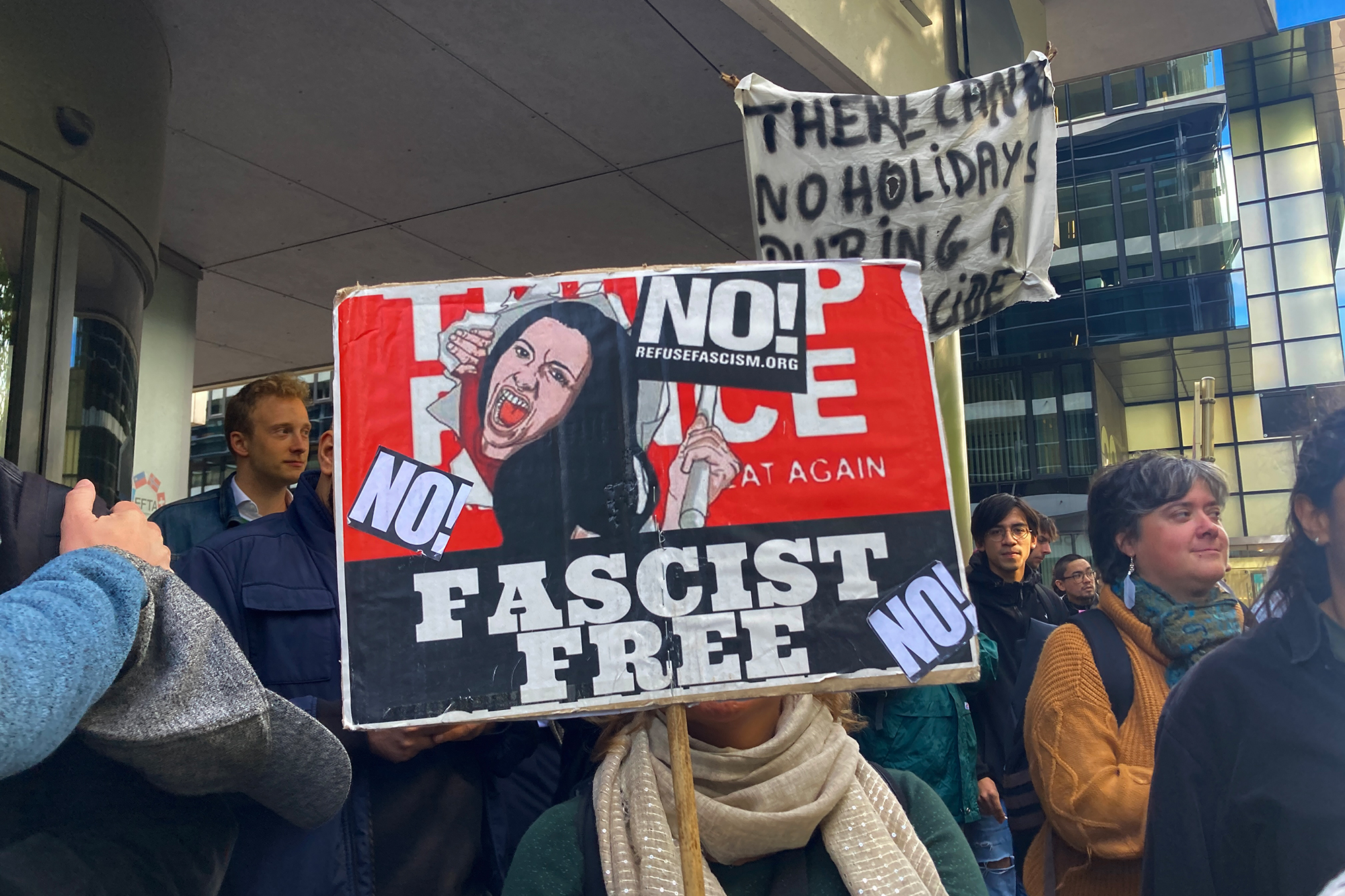 Demo in Brüssel gegen Rechtsruck in Frankreich