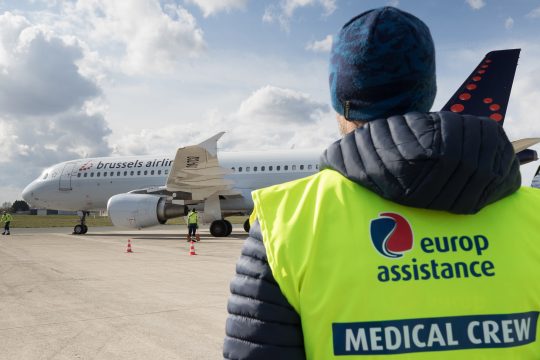 Mitarbeiter von Europ Assistance am Brussels Airport in Zaventem