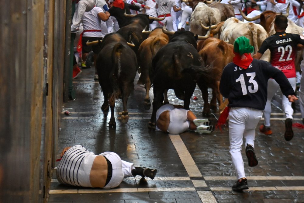 Stierhatz in Pamplona