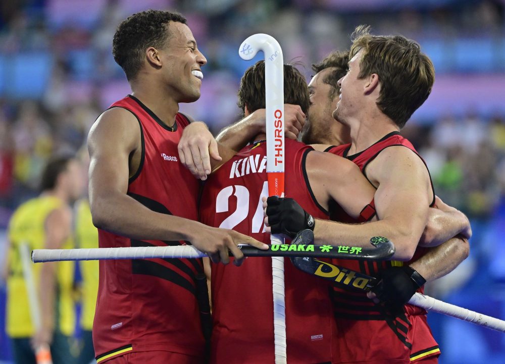 Volle Ausbeute bisher für die Red Lions bei den Olympischen Spielen von Paris: Gegen Australien feierten Belgiens Hockeyspieler einen 6:2-Erfolg (Bild: Dirk Waem/Belga)