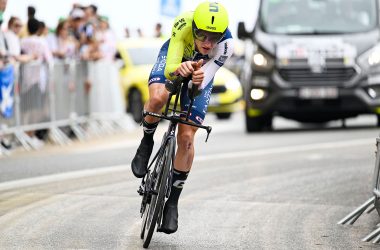 Laurenz Rex bei der letzten Etappe der Tour de France