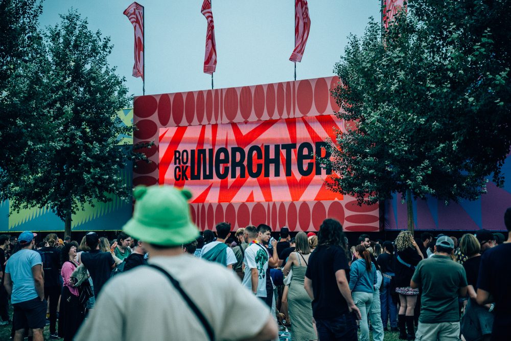 Eingang zur Wiese bei Rock Werchter