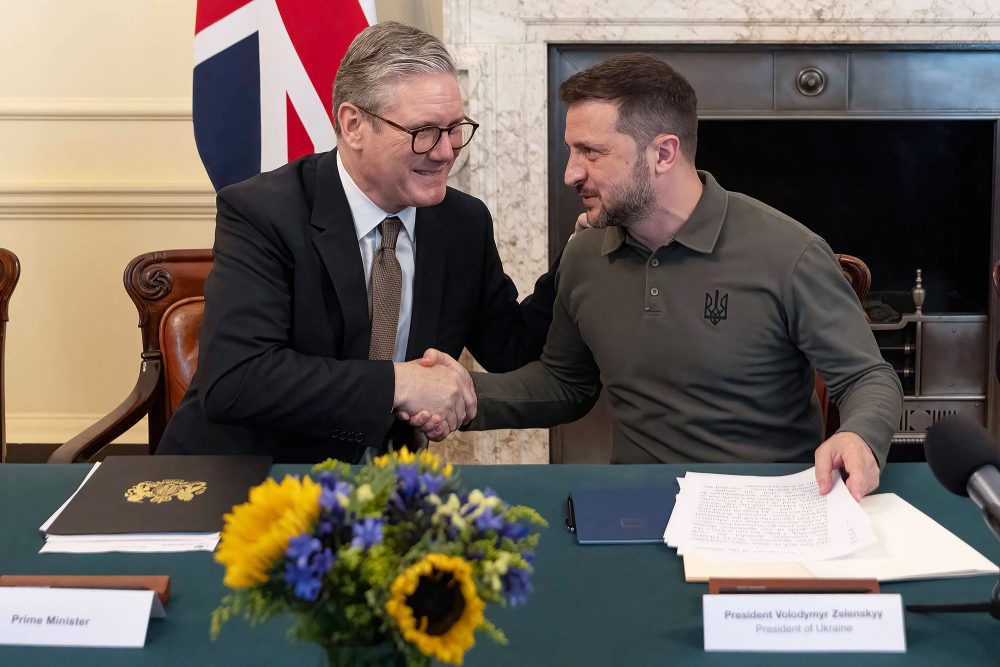 Keir Starmer und Wolodymyr Selenskyj in der Downing Street, 10