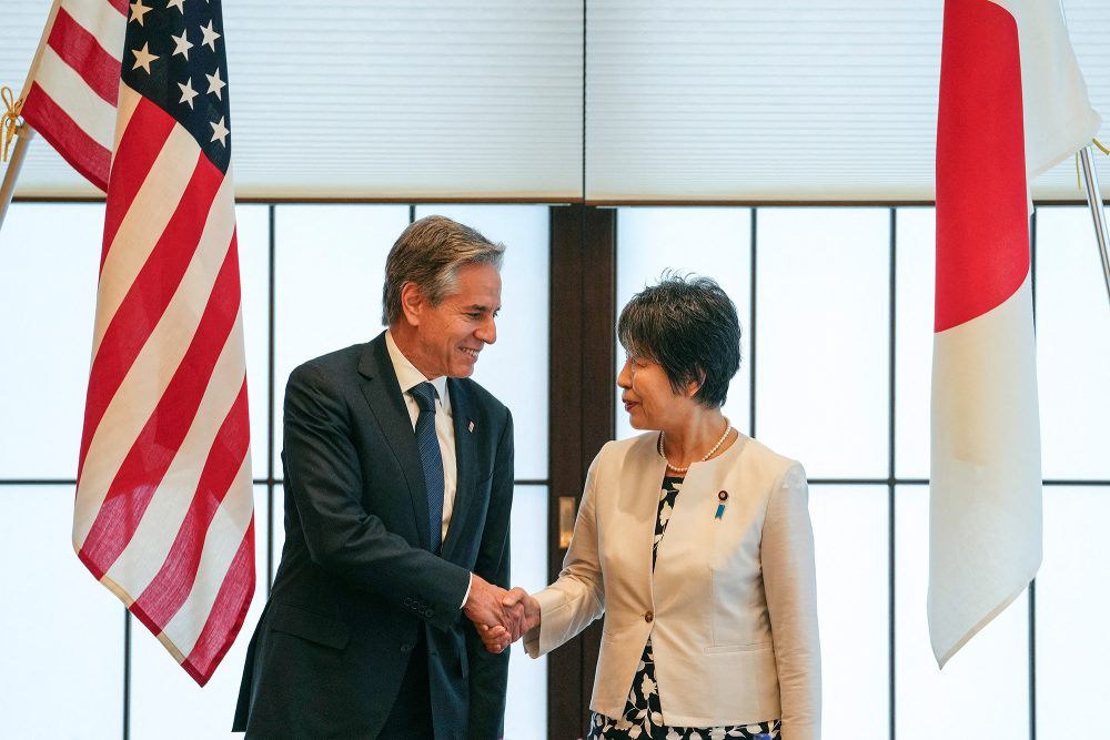 US-Außenminister Anthony Blinken mit seiner japanischen Amtskollegin Yoko Kamikawa