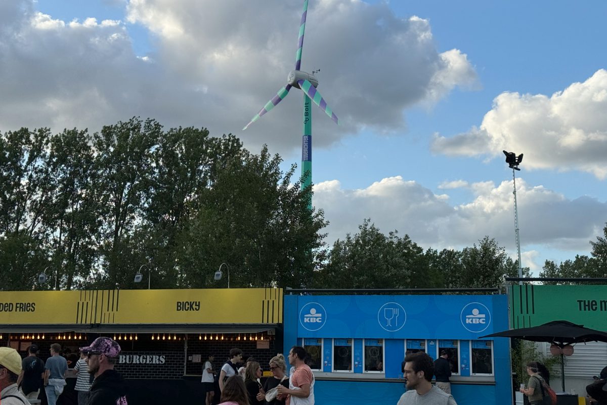 Windrad bei Rock Werchter