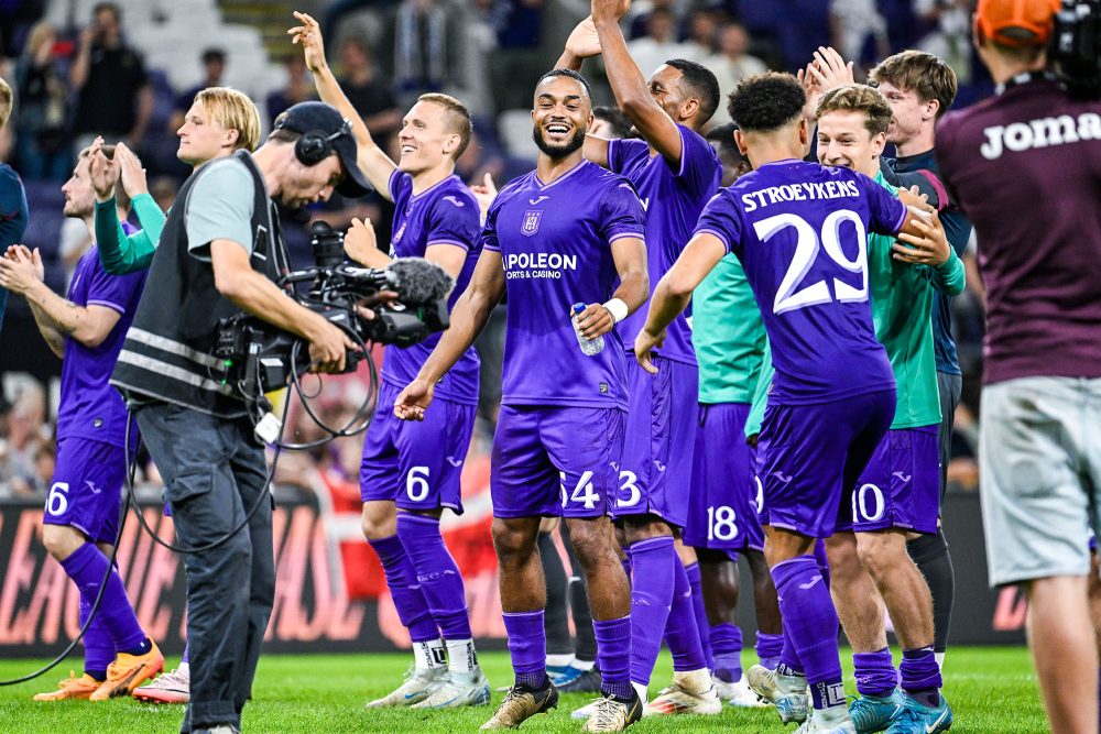 Anderlecht feiert den Sieg gegen Dinamo Minsk