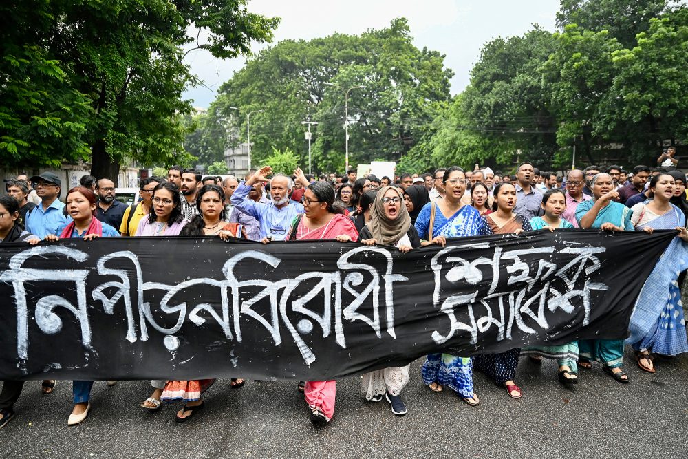 Demonstranten in der Hauptstadt Dhaka