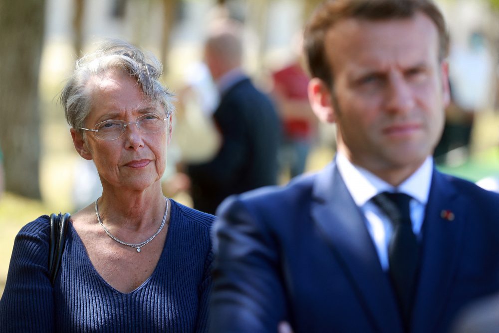 Premierministerin Elisabeth Borne und Präsident Emmanuel Macron (Archivbild: Ludovic Marin/AFP)