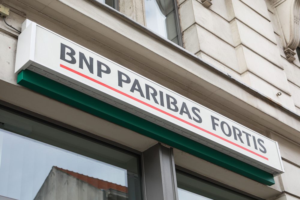 Logo von BNP Paribas Fortis an einer Filiale