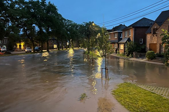 Hochwasser in Moelingen in den Voeren