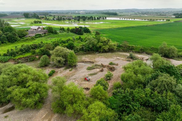 Nach dem Hochwasser in Moelingen in den Voeren