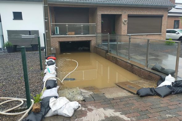 Hochwasser in Moelingen in den Voeren