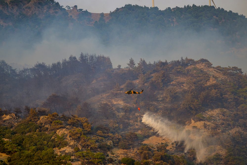 Feuerwehr kämpft gegen Waldbrände in Izmir