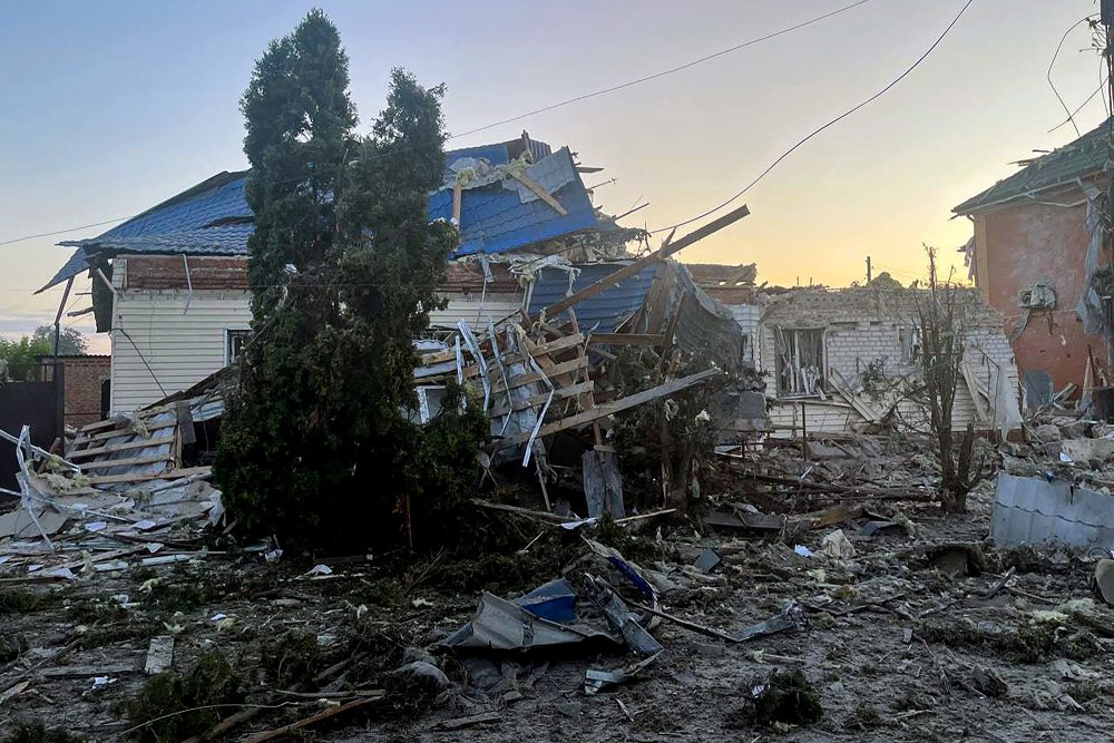 Bei der Offensive der ukrainischen Armee in der Region Kursk wurden auch Gebäude in der Stadt Sudzha beschädigt