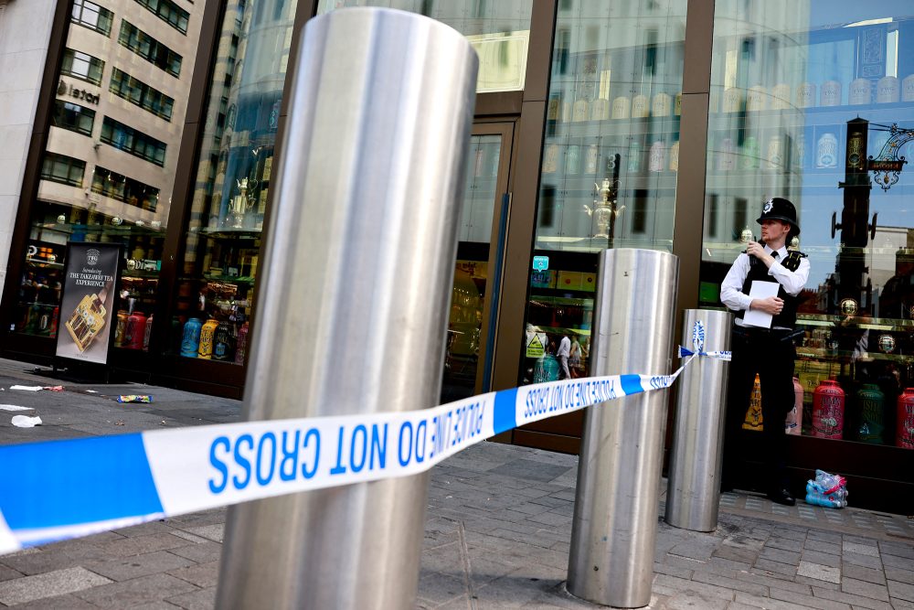 Polizeiabsperrung am Leicester Square