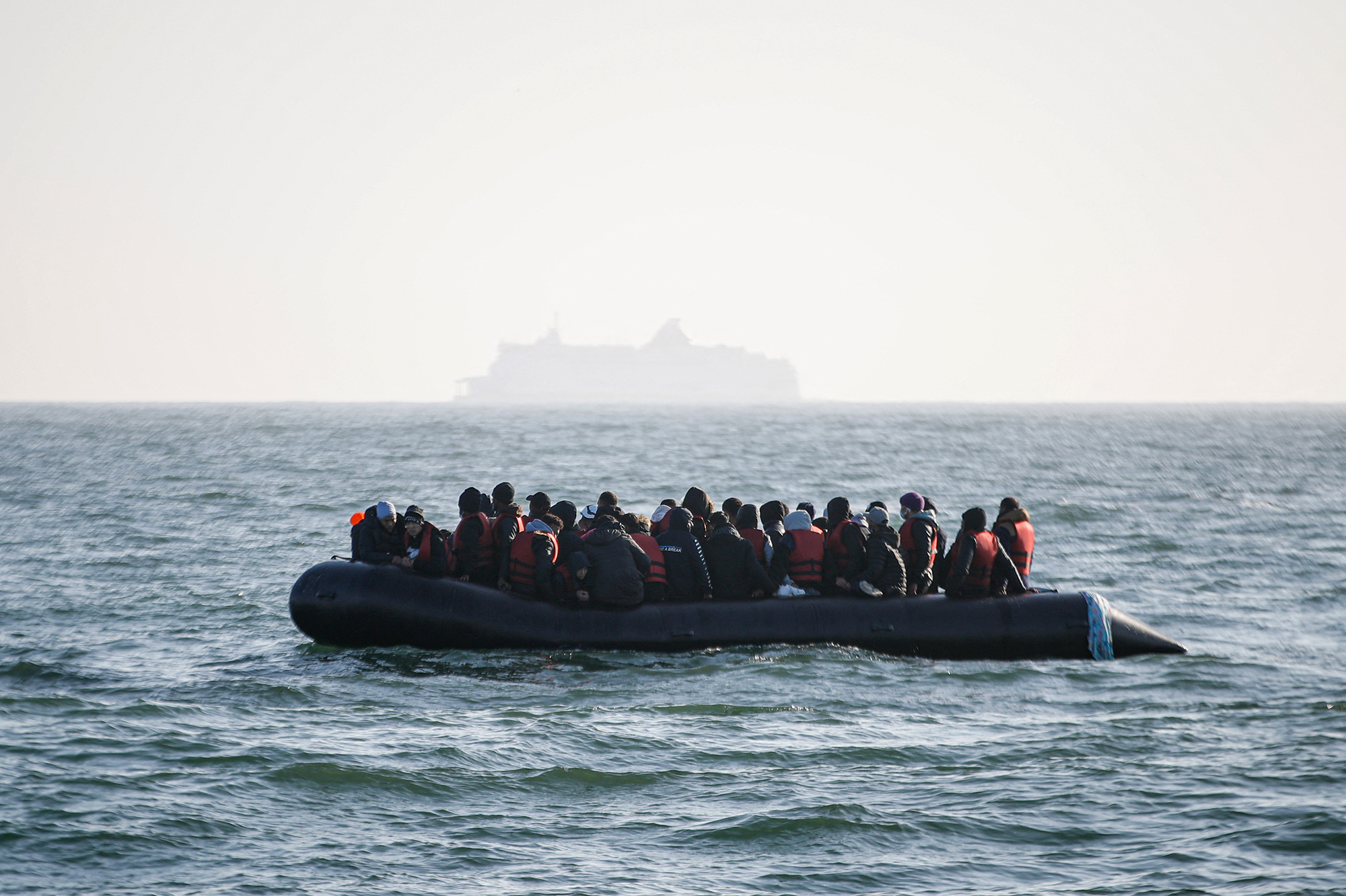 Migrantenboot auf dem Ärmelkanal