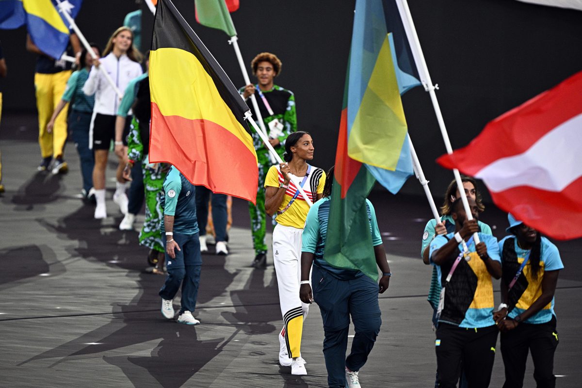 Nafi Thiam bei der Abschlussfeier der Olympischen Spiele