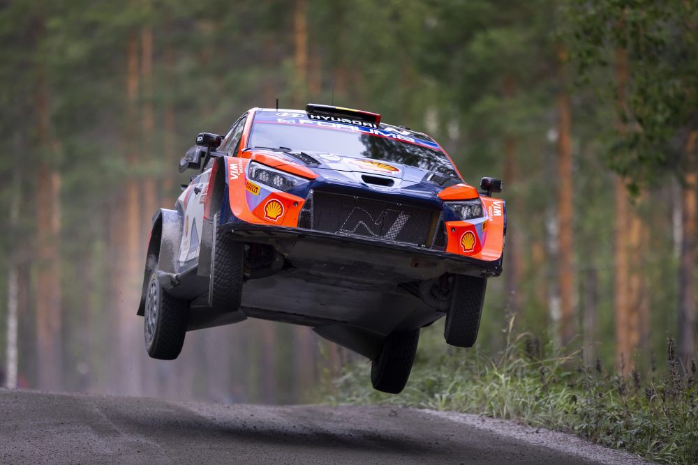 Thierry Neuville/Martijn Wydaeghe beim Shakedown der Rallye Finnland