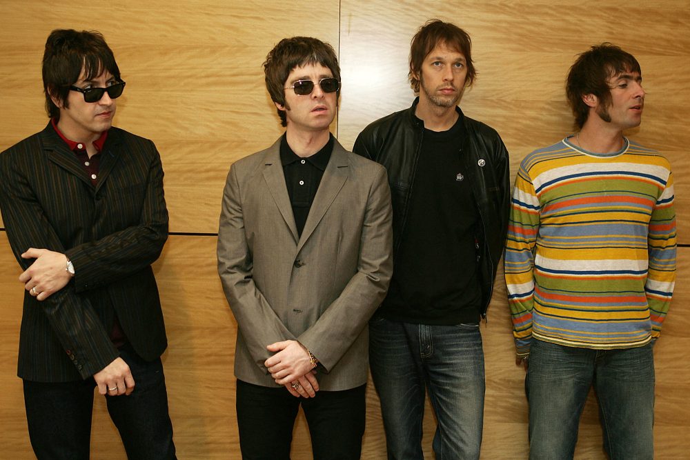 Die Mitglieder der britischen Band „Oasis“ bei einem Fototermin in Hongkong im Jahr 2006