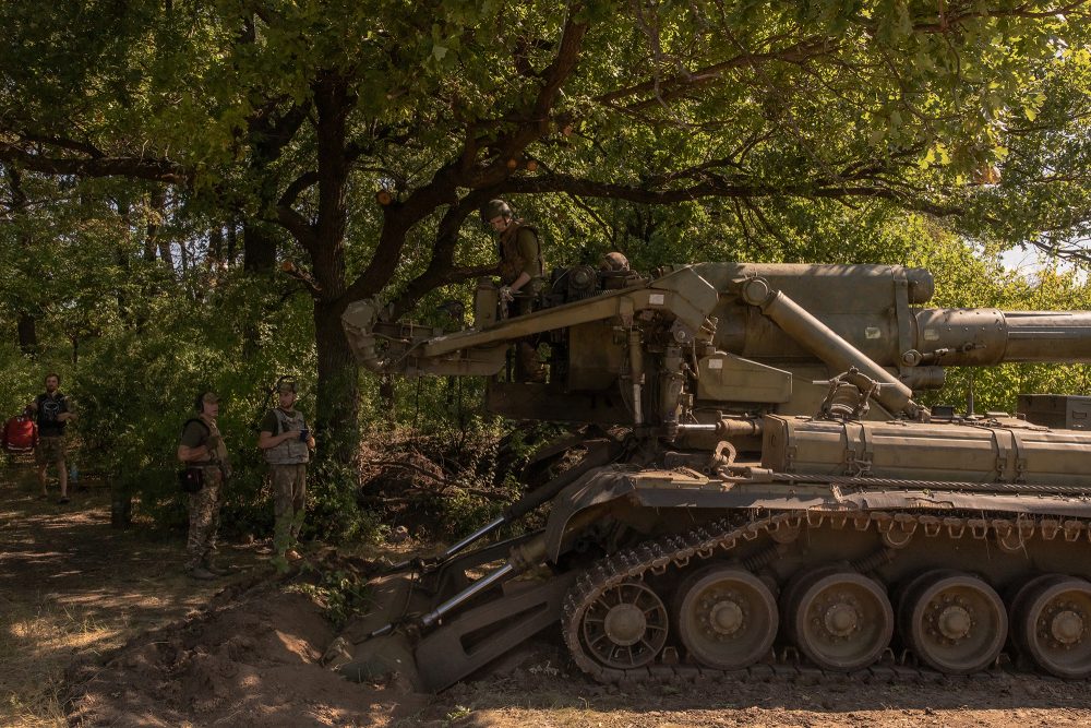 Ukrainisches Militär am 8. August in der Nähe von Pokrowsk im Donbass